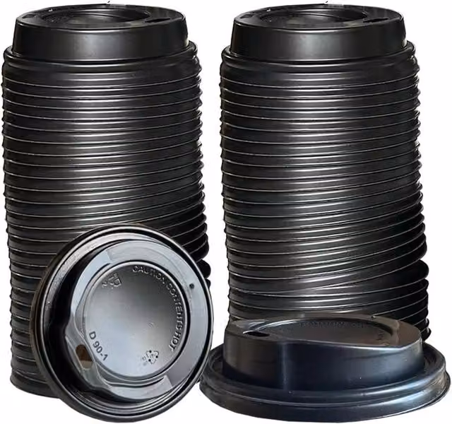 ECONX Black Sip-Through Disposable Coffee Cup Lids, 90mm, 500 Pieces – 7
