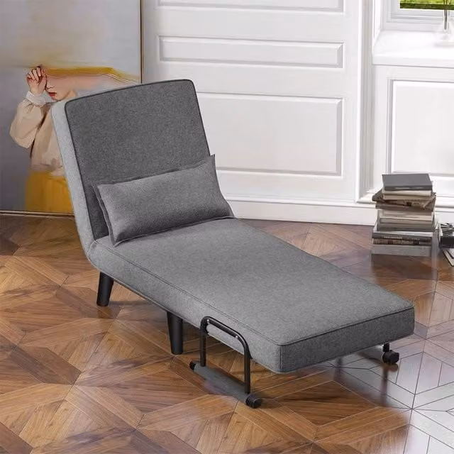 SPETLEK Single Fabric Sofa Bed Sleeper in Grey