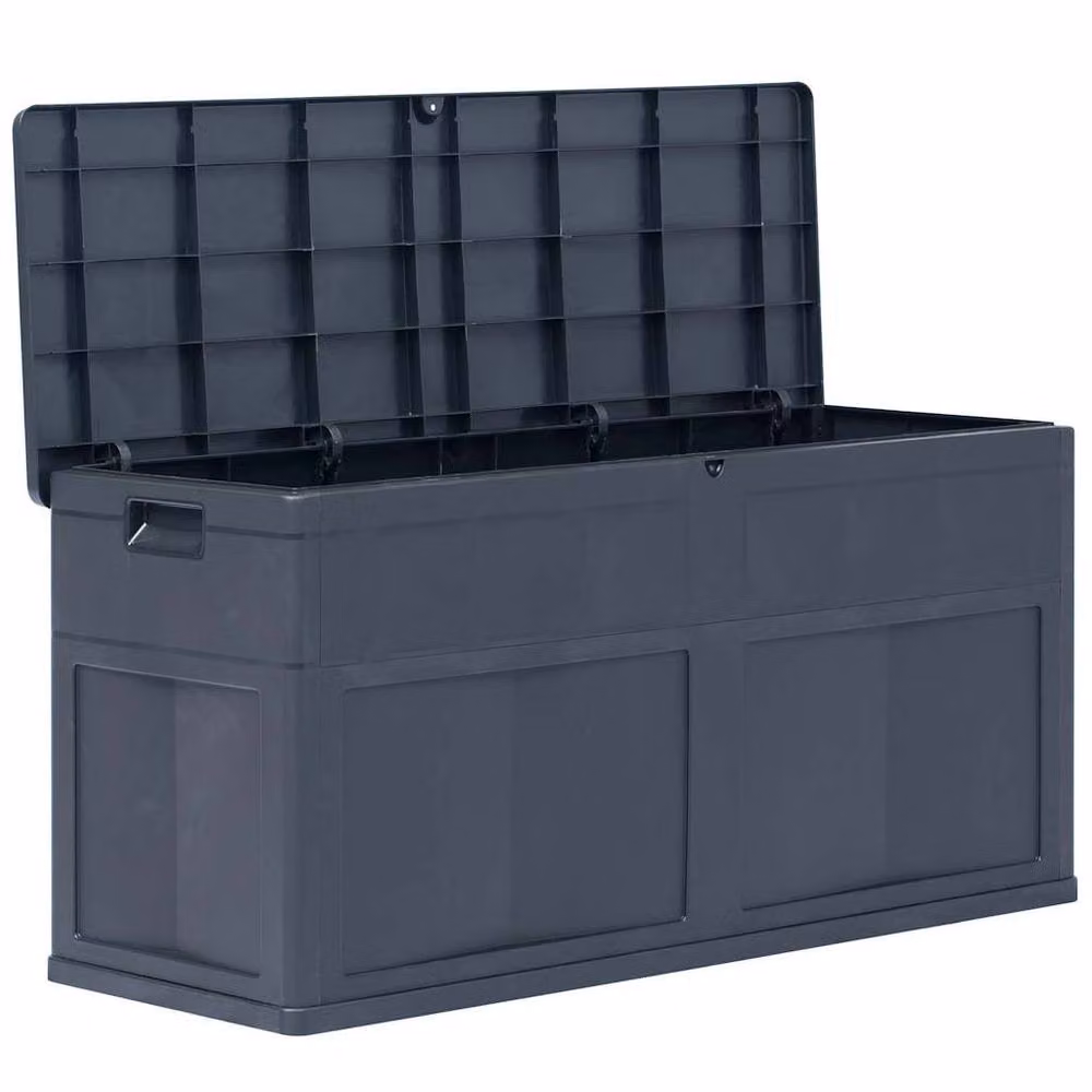 Berkfield Home Garden Storage Box 320 L Black and Blue – 4