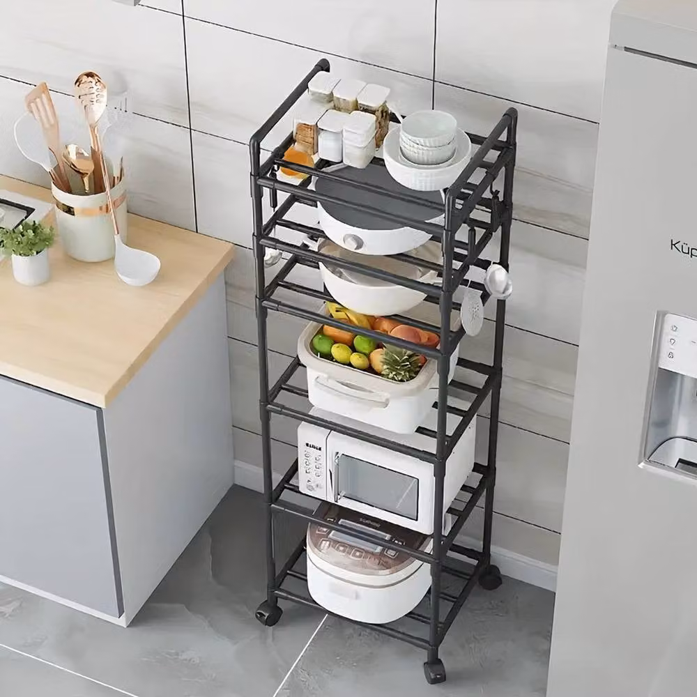 Kelvenix 6-Tier Metal Storage Rack in Matt Black – 4