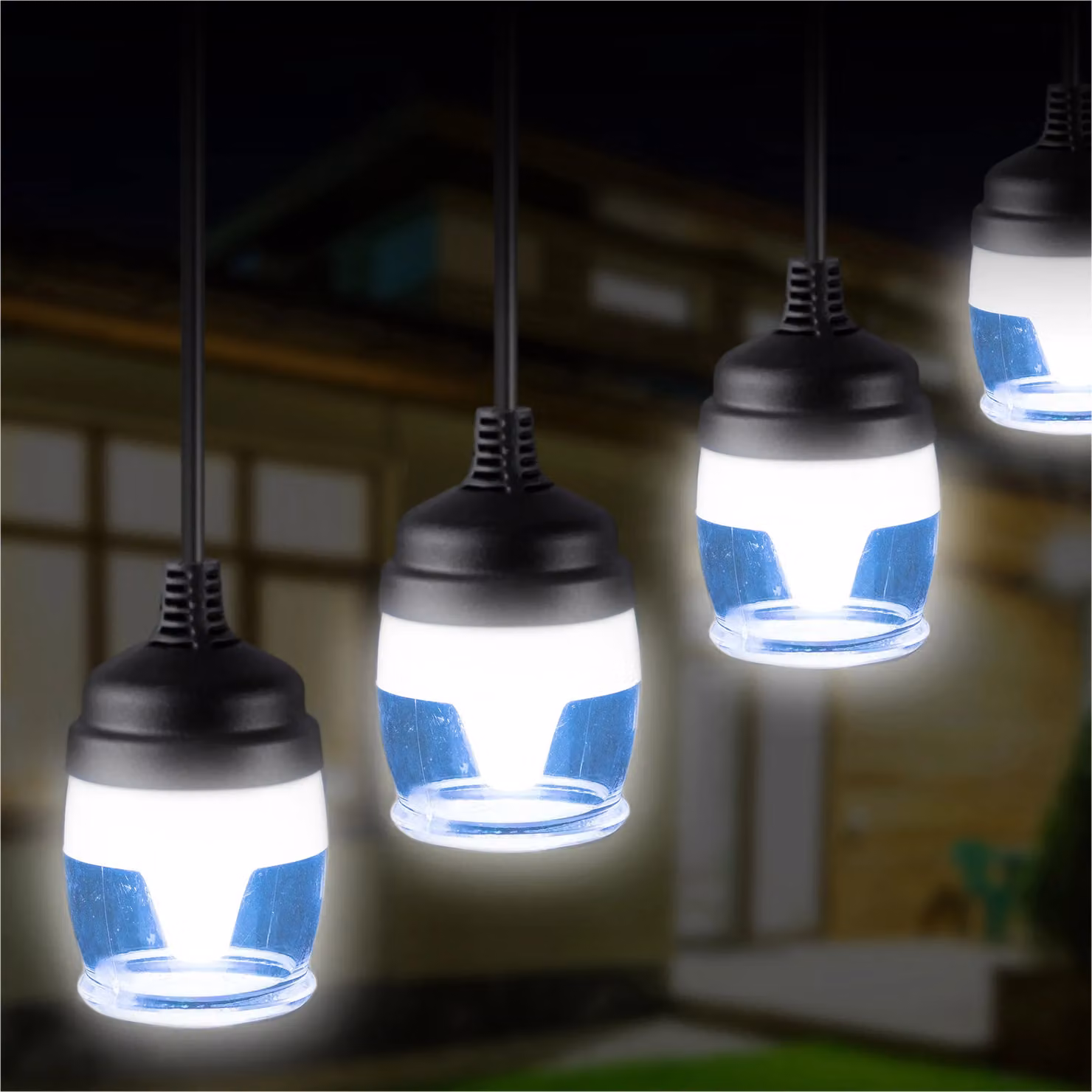 Netagon Multicolour RGBW LED Festoon Lights with 14 Shatterproof Lamps and 13m String, IP68 Waterproof with App and IR Remote Control – 4