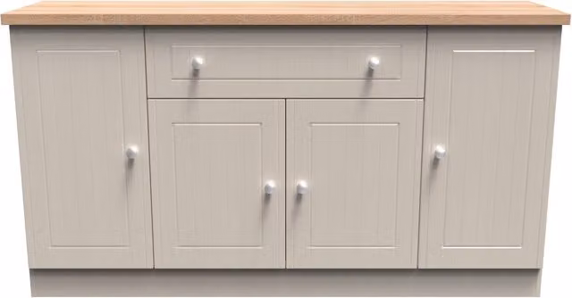 2 U Norton 4 Door 1 Drawer Wide Unit in Taupe/Beige