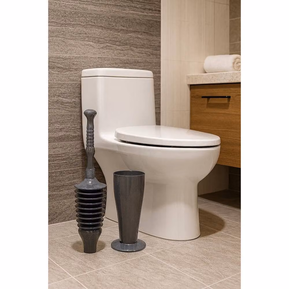 Vogrex Grey Toilet Plunger Unblocker Air Pump for Drain Blockages – 4