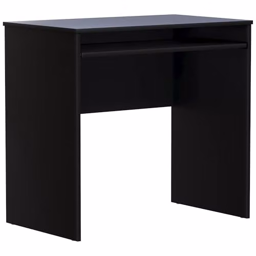 Vida Designs Huby Small Computer Desk in Black with Keyboard Tray – 6