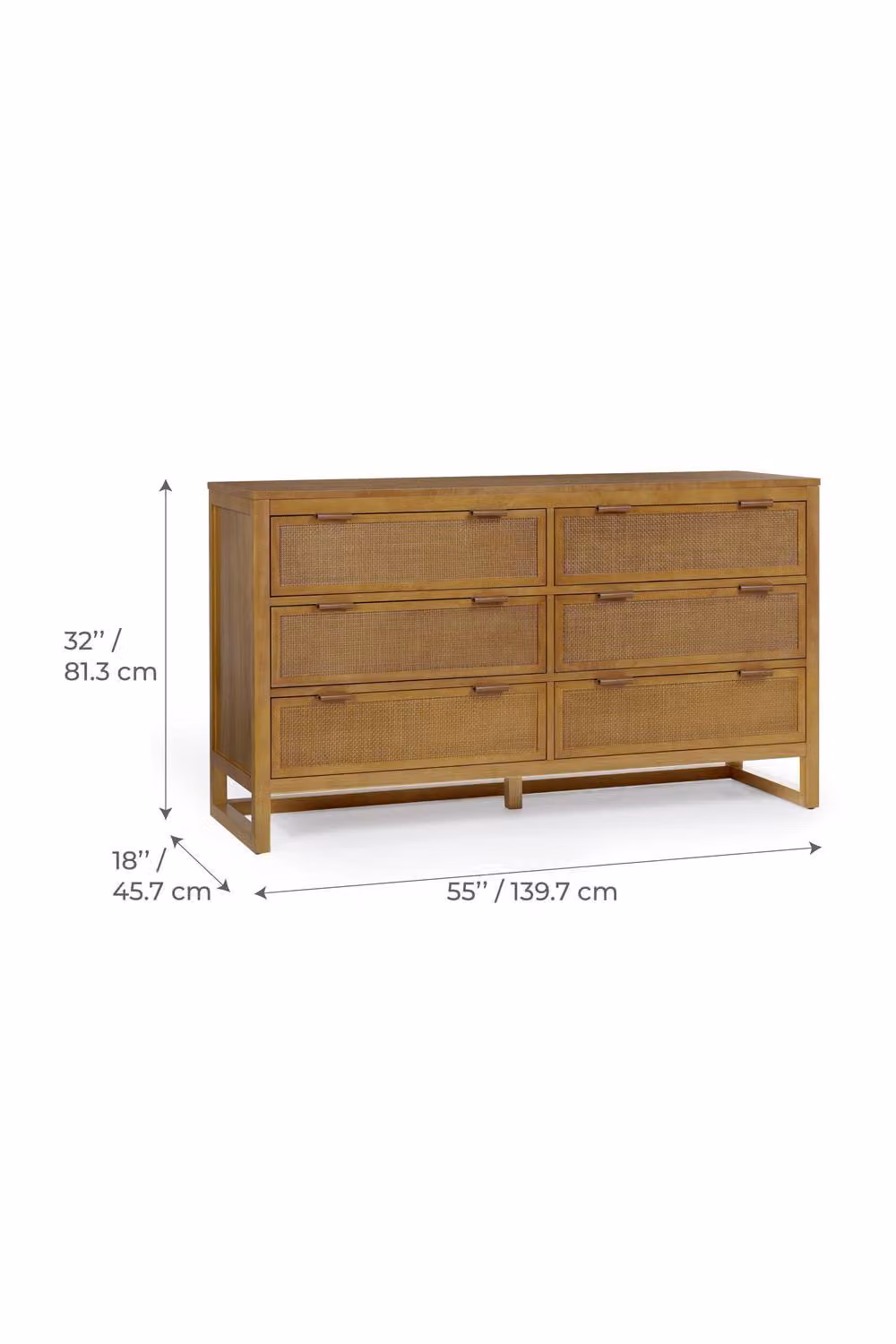 Teamson Home Hatteras 6 Drawer Bedroom Chest of Drawers in Sand and Brown – 4