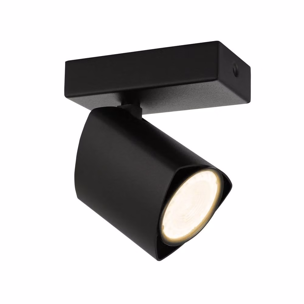 Netlighting Merusa Modern Single Surface Mounted Spotlight GU10 in Black – 2