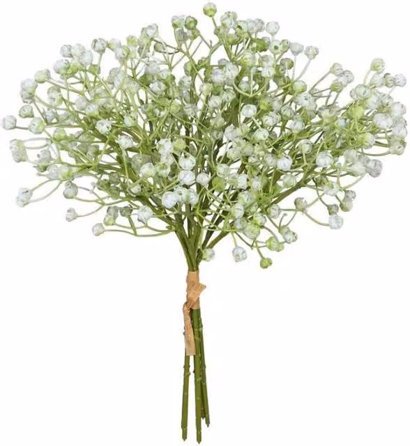 KDMD Essential White Gypsophila Floral Bunch, 2 Pack