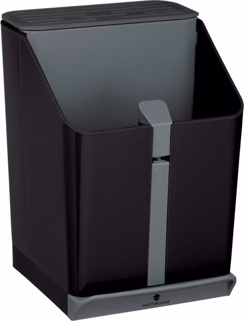 MasterClass Smart Space 4-in-1 Utensils and Knife Block in Black and Grey