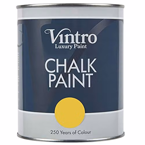 Vintro Sunflower Yellow Chalk Paint with Ultra Matt Finish, 1 Litre – 2