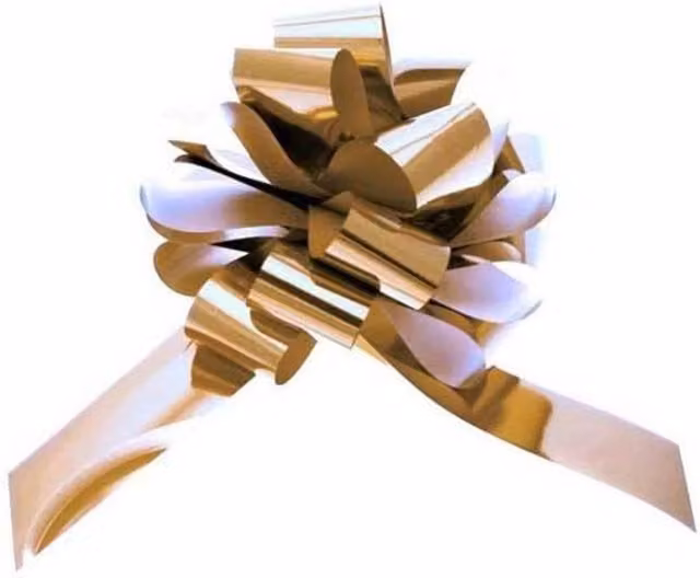KDMD Gold Metallic Pull Bow 50mm Party Decoration
