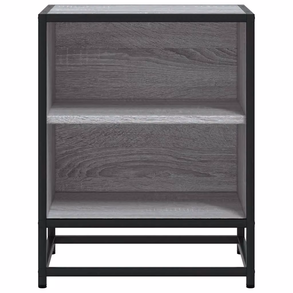 Berkfield Home Set of 2 Grey Sonoma Bedside Cabinets in Engineered Wood and Metal, W: 40 cm, D: 31 cm, H: 50 cm – 5