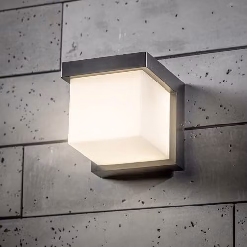 CGC Lighting Black Cube LED Outdoor Wall Light, 4000k Natural White, IP65, W/D/H: 13.0 x 11.5 x 11.5 cm – 2