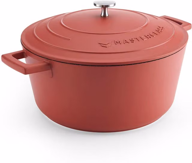 MasterClass Cast Aluminium Red Casserole Dish, 5L - Red
