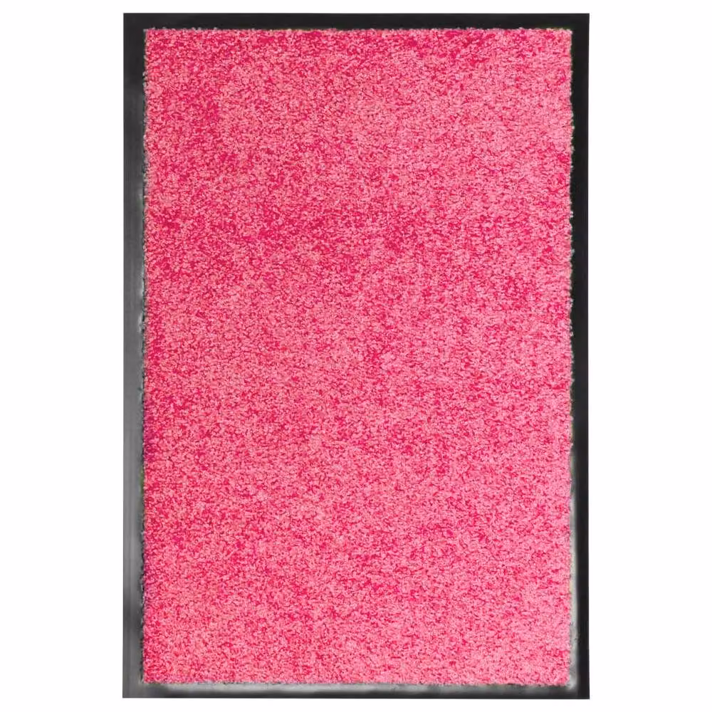Berkfield Home Washable Non-Slip Pink Doormat W: 40 cm, D: 60 cm – 2