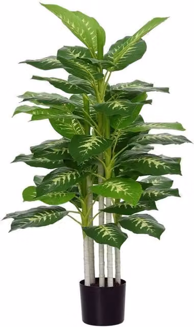 NESTLUNE 120 cm Artificial Evergreen Potted Tree in Green