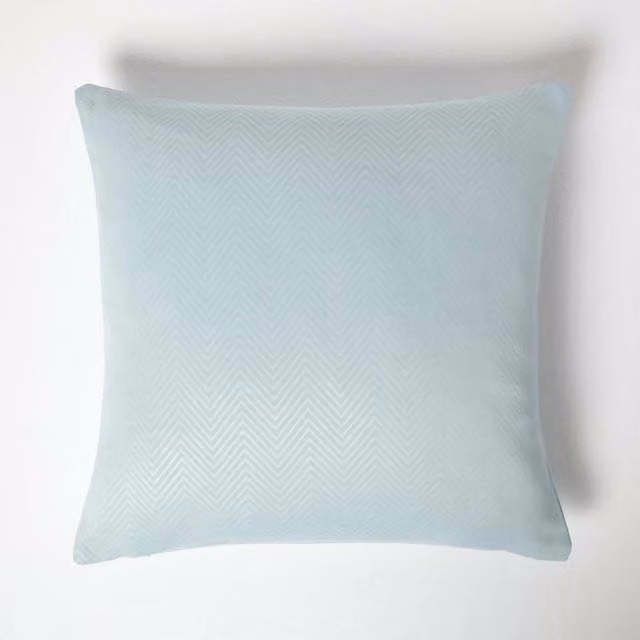 Homescapes Blue Graphic Square Cushion Cover