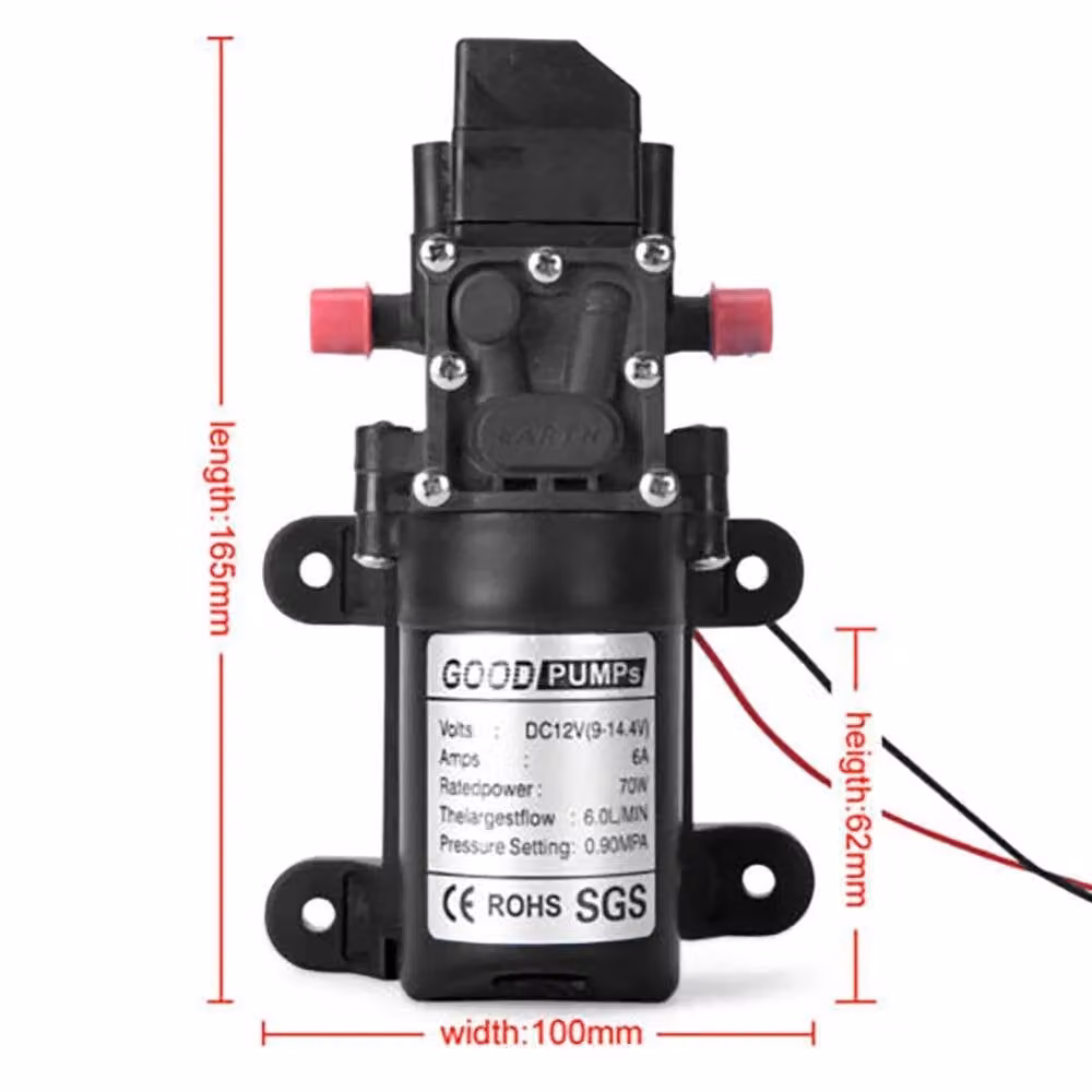 NESTLUNE 130PSI Self Priming Diaphragm Water Pump, Black – 2