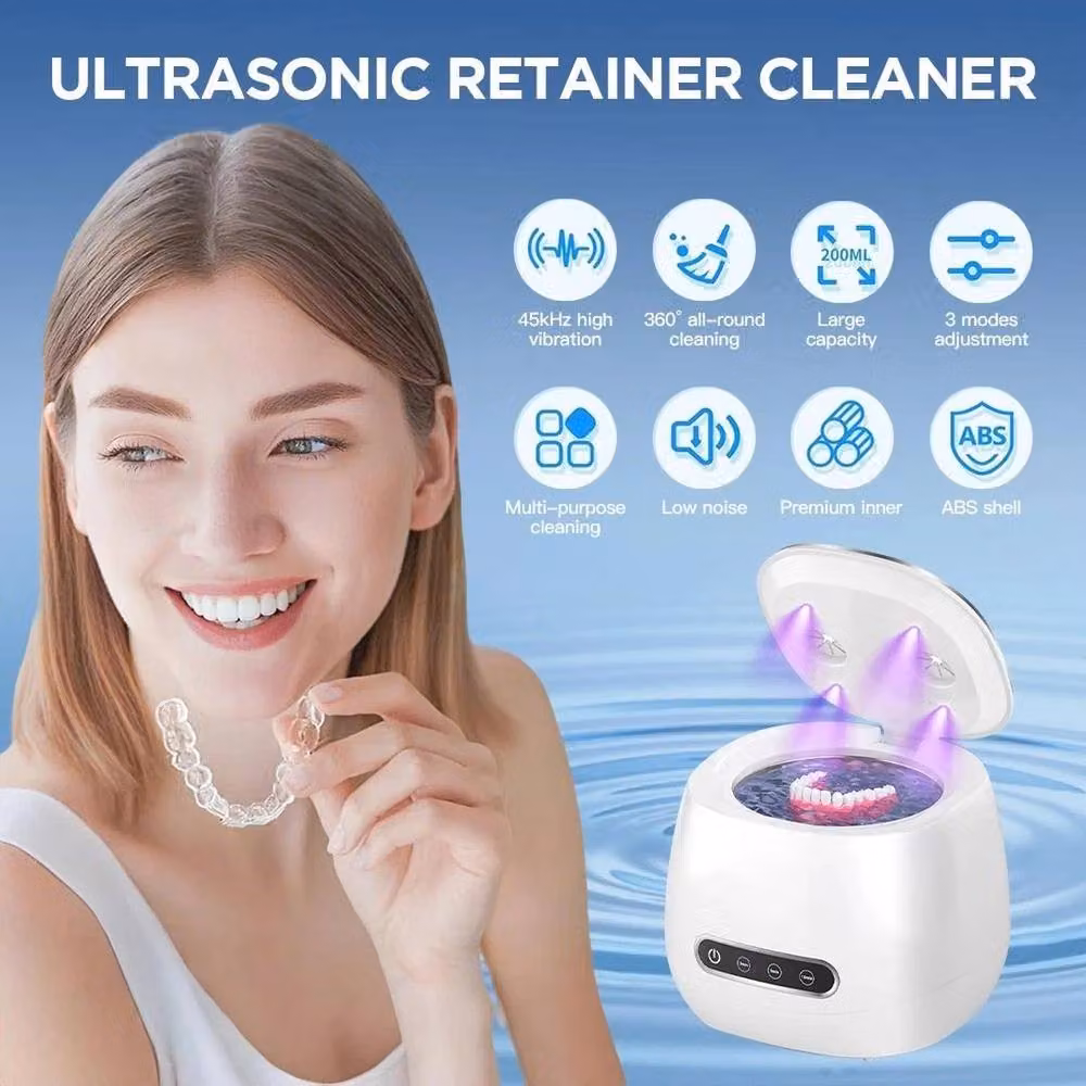 FLAVORA Sonic Dental Pod Aligner Retainer Cleansing Machine in White, W/D/H: 100 x 15 x 15 cm – 3