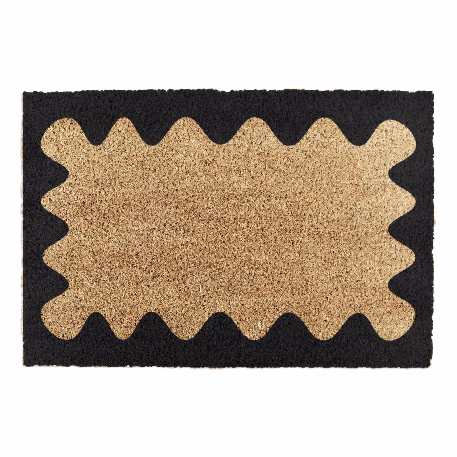 Artsy Mats Modern Wavy Frame Doormat in Black, W/D: 60 x 40 cm – 2
