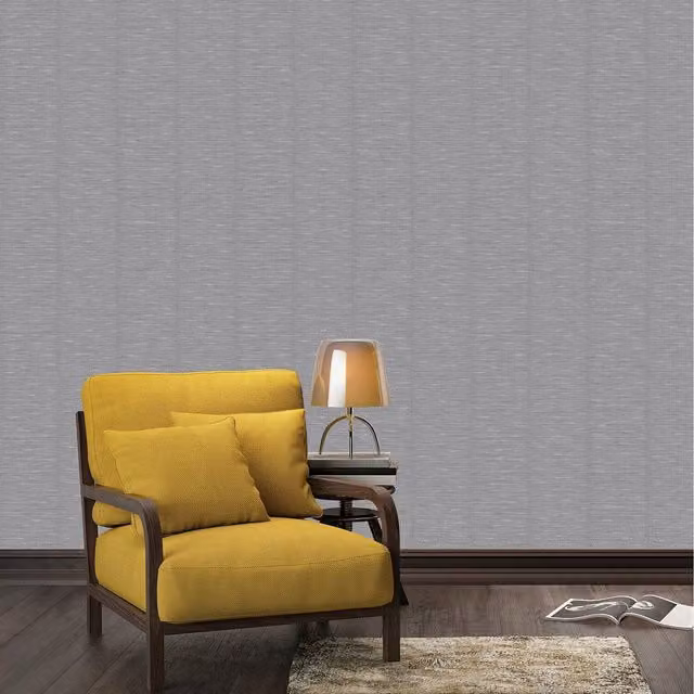Grandeco Elune Michal Modern Plain Wallpaper in Dark Grey