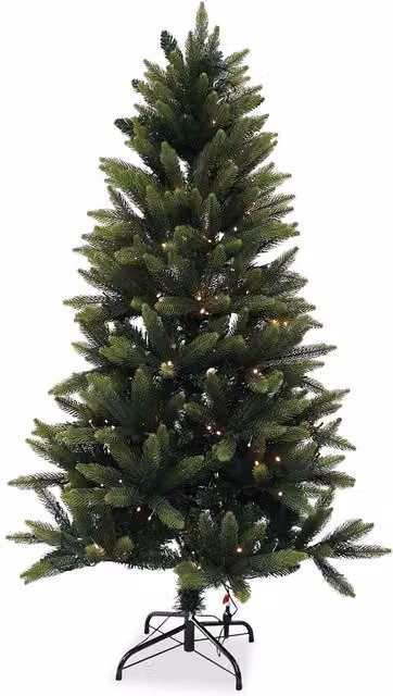 Neel Blue Green Pine Artificial Christmas Tree with Warm White LEDs, Height: 152.4 cm