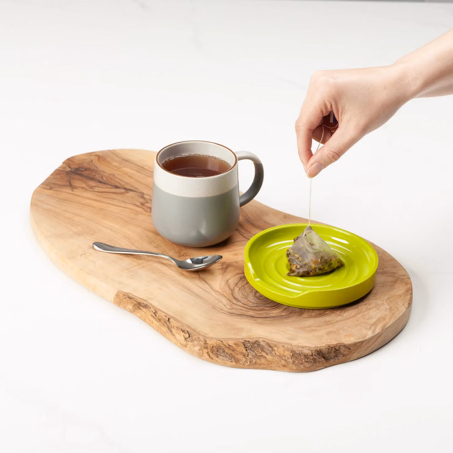 Zeal Melamine Circular Spoon Rest in Green, Diameter: 12 cm – 3