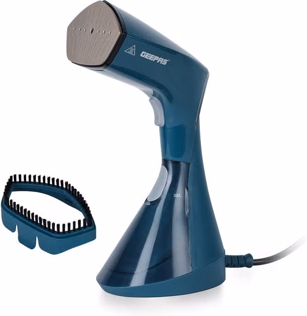 Geepas Handheld Garment Steamer with Fabric Brush Attachment in Blue – 1