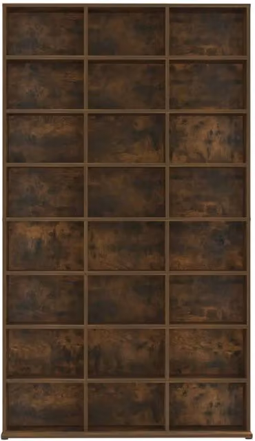 Berkfield Home Smoked Oak CD Cabinet, Brown, W: 102 cm, D: 23 cm, H: 177.5 cm
