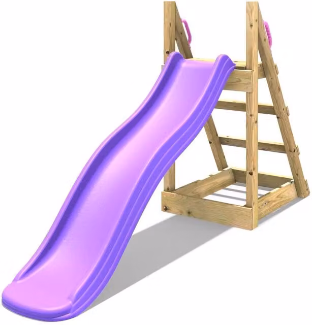 Rebo Childrens Wooden Freestanding Garden Slide in Purple