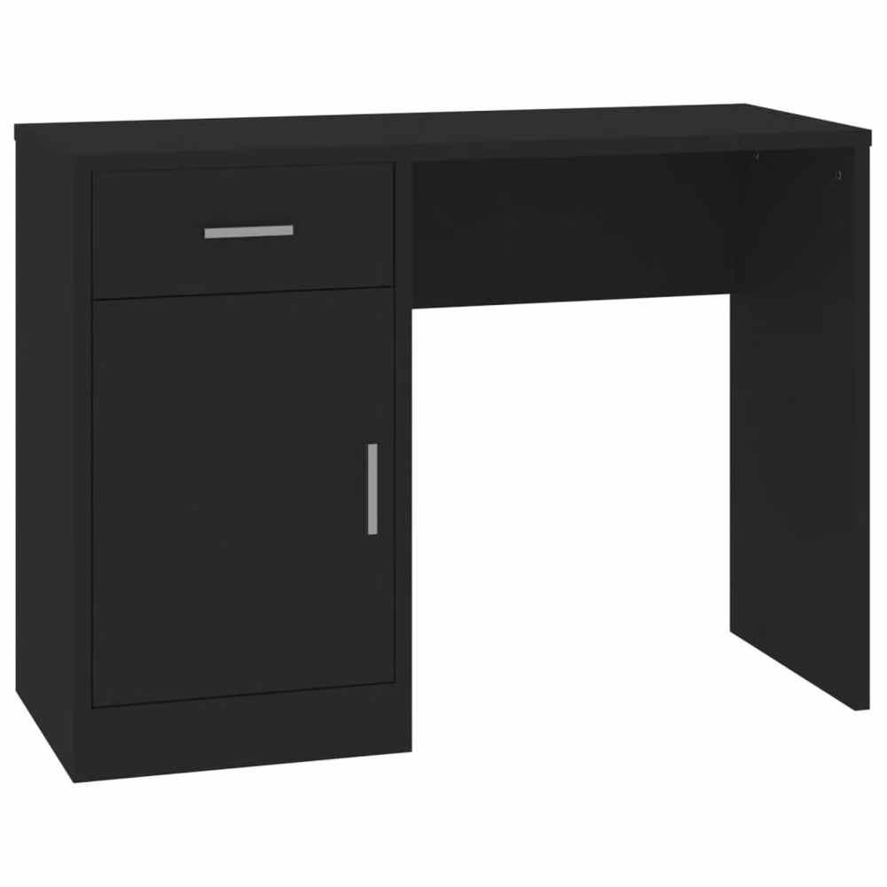 Berkfield Home Modern Black Computer Desk with Drawer and Cabinet, W/D/H: 100 x 40 x 73 cm – 2