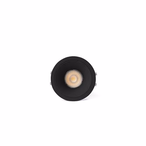 Faro Barcelona Lox Round Recessed Downlight Black 3000K Warm White