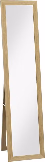 HOMCOM Full Length Rectangular Mirror in Brown, Freestanding or Hanging, W/H: 37 x 157 cm – 8