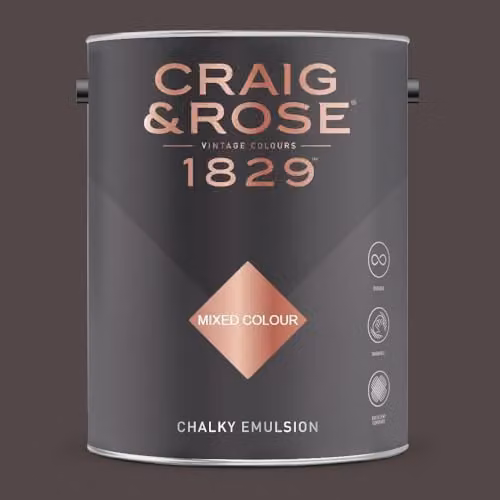 Craig & Rose 1829 Chalky Emulsion Paint in Clove Brown, 5 l