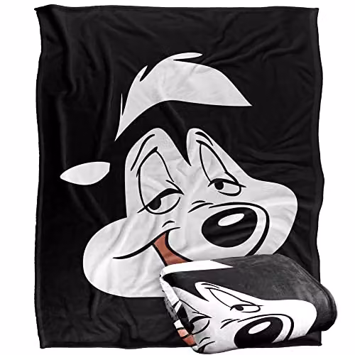 Warner Brothers Looney Tunes Silky Touch Super Soft Fleece Throw Blanket, Multicolour and White, W/D: 152 x 127 cm – 1