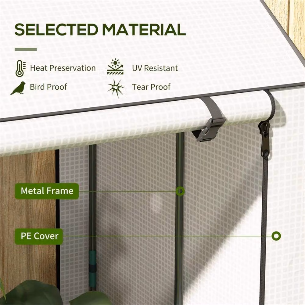 EONLION Portable White Plastic Garden Grow House Greenhouse – 3