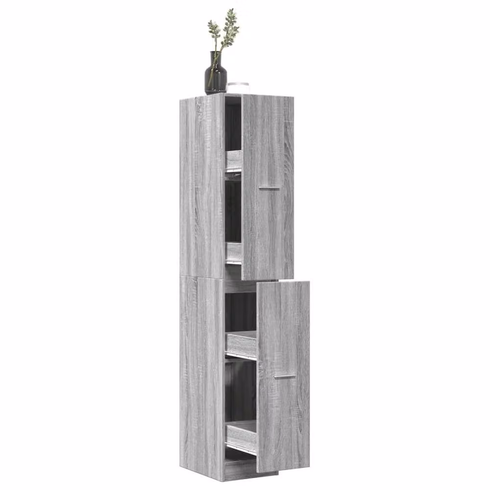 Berkfield Home Apothecary Cabinet in Grey Sonoma, W: 30 cm, D: 41 cm, H: 174.5 cm – 2