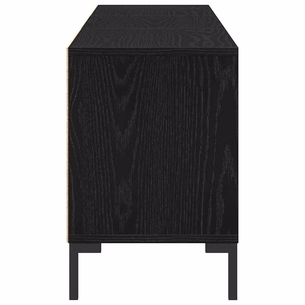 Berkfield Home Modern TV Cabinet in Black Oak, W: 150 cm, D: 30 cm, H: 44.5 cm – 4