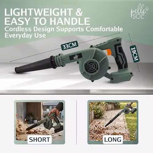 Pelle & Sol 21V Cordless Leaf Blower in Green (Tool Only) – 6