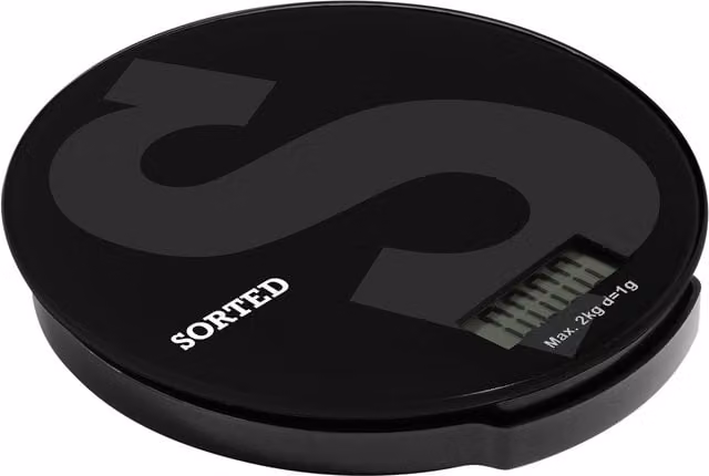 Orsina Black Glass Digital Kitchen Scale with 2kg Capacity – 1