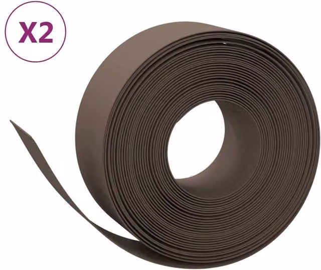 Berkfield Home Garden Edgings, 2 Pack, Brown Polyethylene – 1