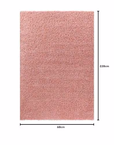 Desire Rugs Modern Elegant Soft Shaggy Pink Area Rug, W: 60 cm, L: 220 cm – 2