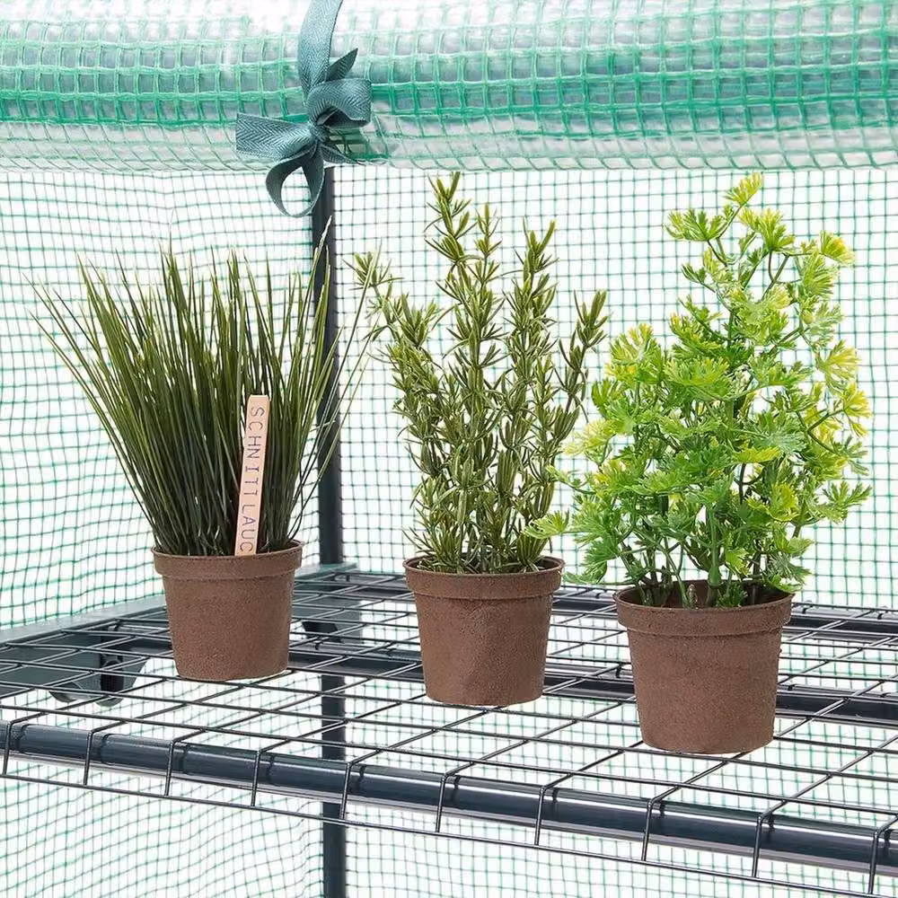 FLAVORA Portable 5-Tier Green Greenhouse, H 193 x W 69 x D 49 cm – 4