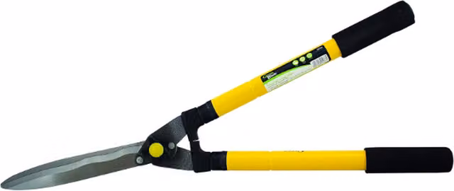 Garden Mile Telescopic Hedge Shears with Adjustable Handles in High Carbon Steel, Yellow and Black