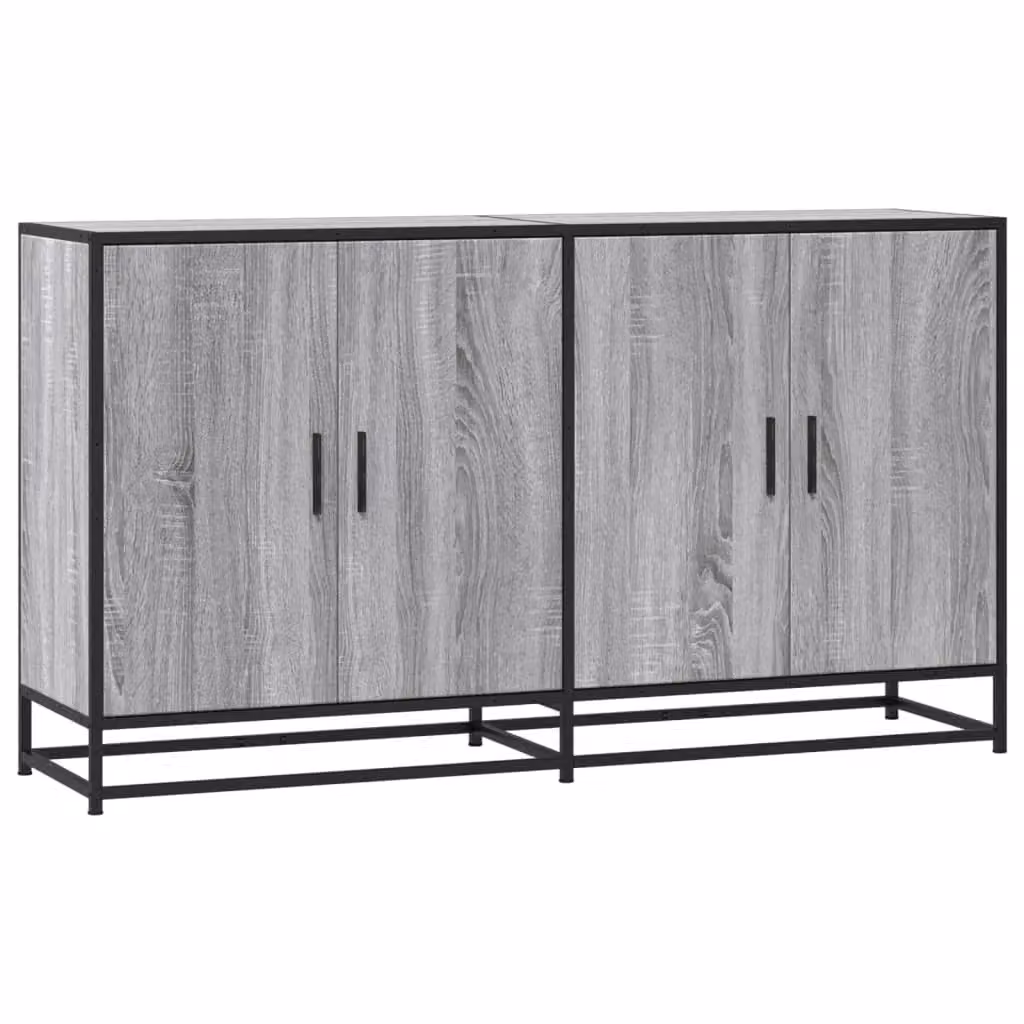 Berkfield Home Grey Sonoma Sideboard, W/D/H: 134 x 35 x 76 cm – 2