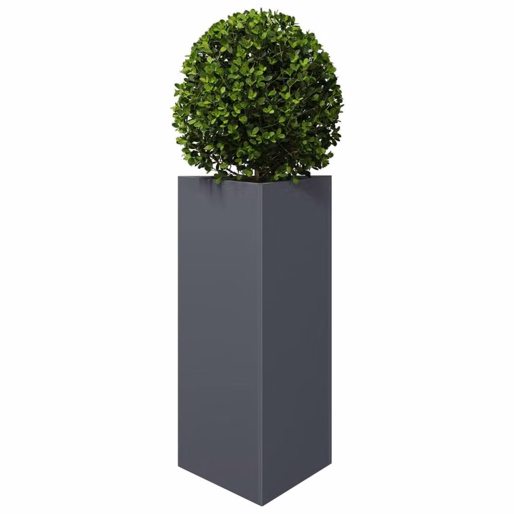 Berkfield Home Garden Triangular Steel Planters, 2 Pack, Anthracite, W: 40 cm, D: 34.5 cm, H: 70 cm – 3