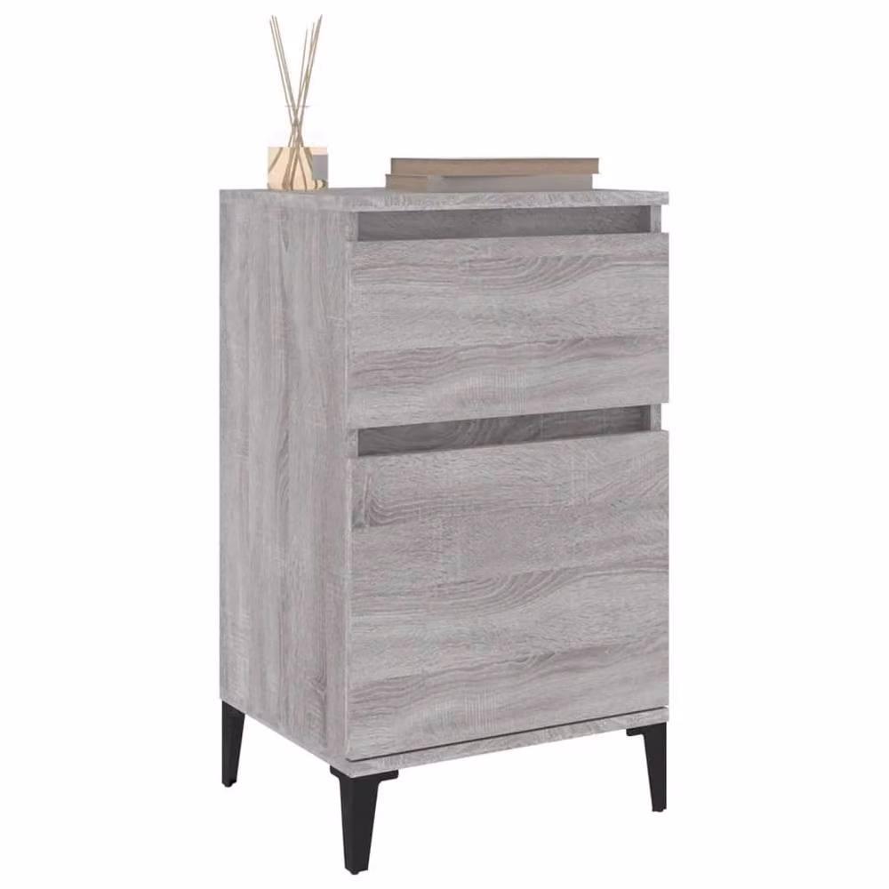 Berkfield Home Bedside Cabinet in Grey Sonoma, W/D/H: 40 x 35 x 70 cm – 3