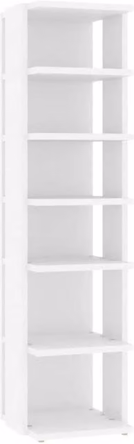 Berkfield Home White MDF Shoe Cabinet W/D/H: 27.5 x 27 x 102 cm