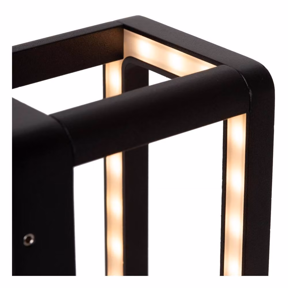 Lucide Narvik LED Wall Light, Black, IP65, Warm White 3000K – 5
