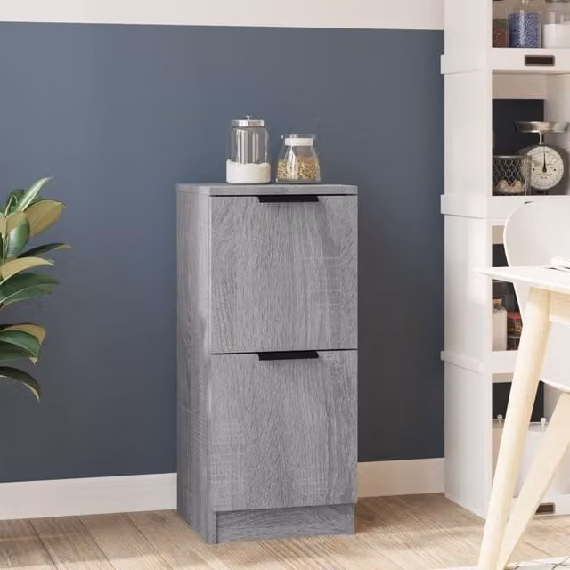 Berkfield Home Grey Sonoma Sideboard in Engineered Wood, W/D/H: 30 x 30 x 70 cm – 1