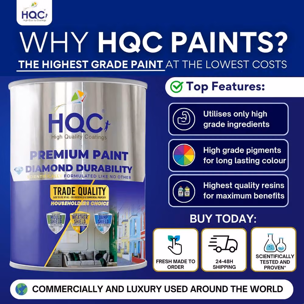 HQC PAINTS Mould Resistant Water Based Insulating Anti-Condensation Base Coat, Pink, 20 l – 4